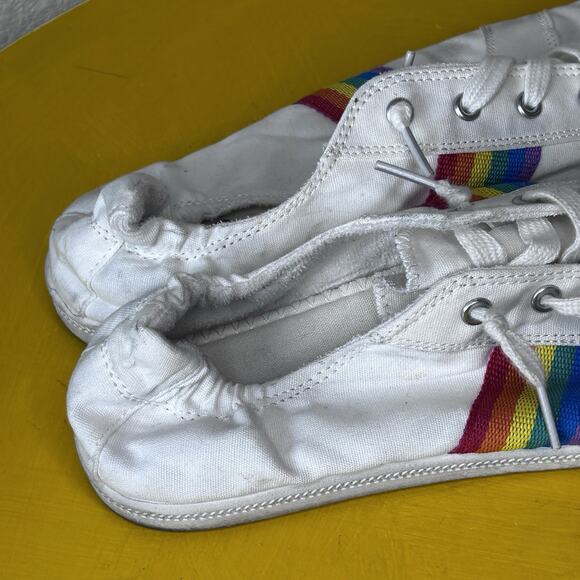 Torrid Rainbow Lace-Up Sneakers Women's Size 10 WW White Pride Month Shoes - Picture 4 of 9